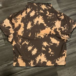 PrettyLittleThing Tie Dye Mock Neck Turtleneck